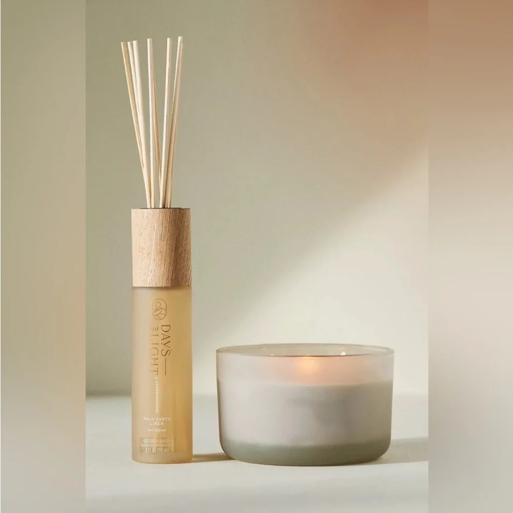 Anthropologie Days Last Light Floral Lavender Cashmere Boxed Candle NIB